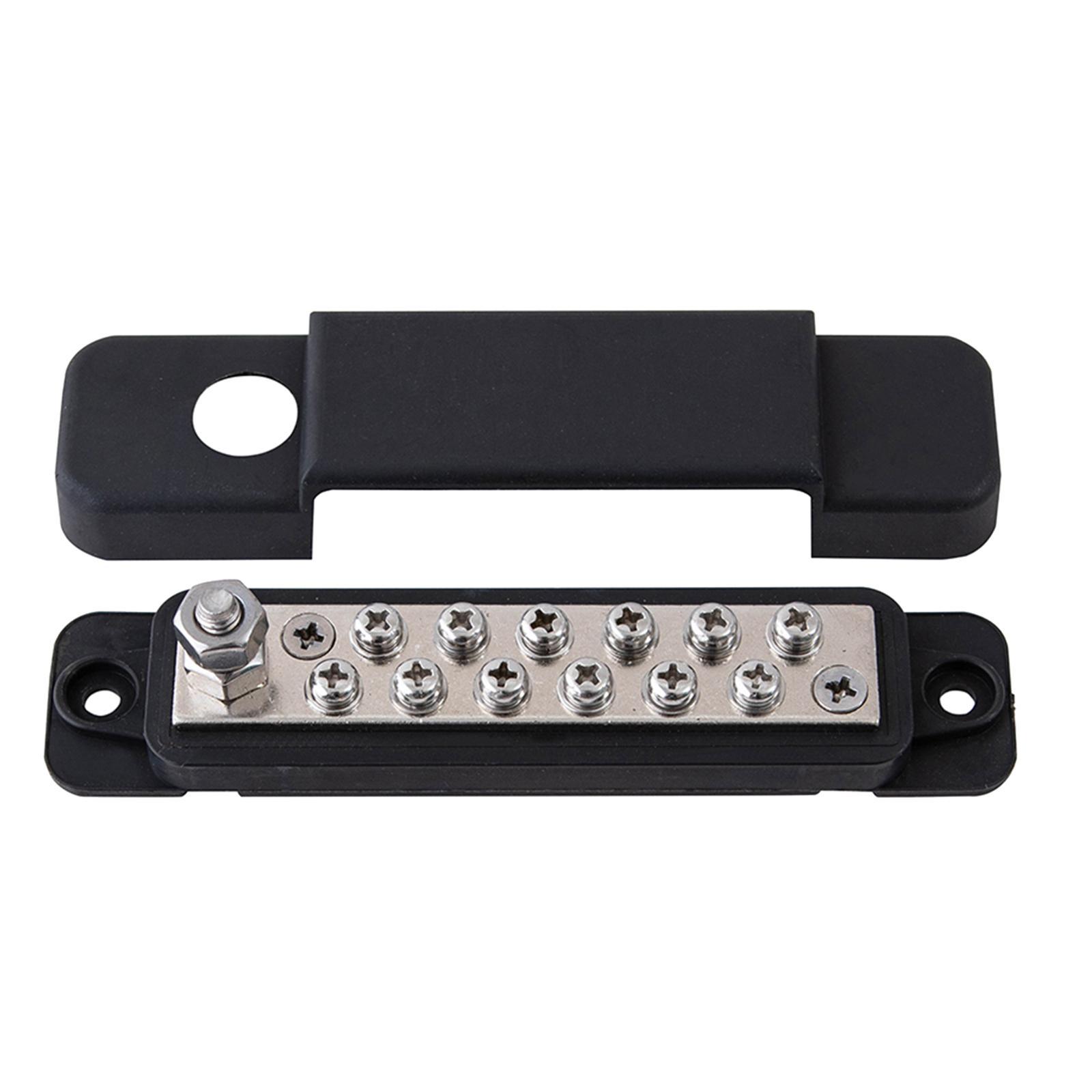12 Terminal Power Distribution Block Bus Bar 48V Easy Installation 180 Amps Rating Marine Bus Bar for Yachts Automotive Solar Wiring RV