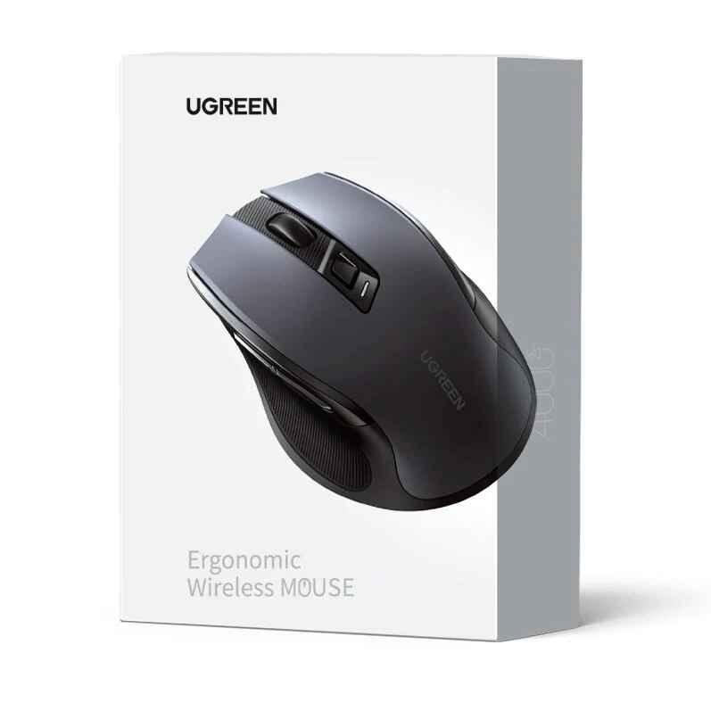 Ugreen UG90855MU006TK 4000dpi 2.4Ghz Bluetooth Chuột không dây + Bluetooth Ergonomic Mouse không kèm pin AA - HÀNG CHÍNH HÃNG