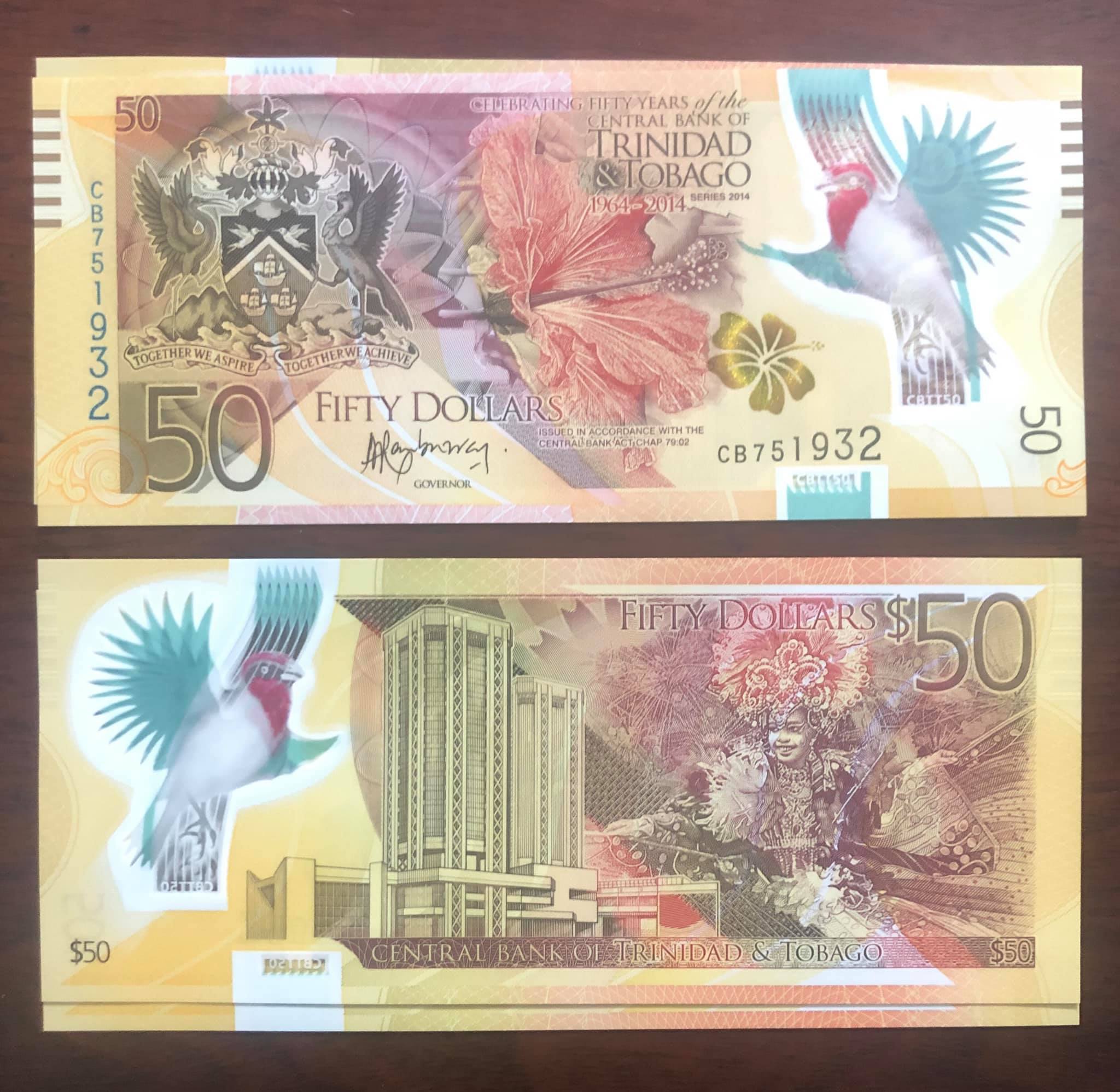 Tờ tiền cổ đẹp nhất thế giới, Trinidad và Tobago 50 dollars polymer