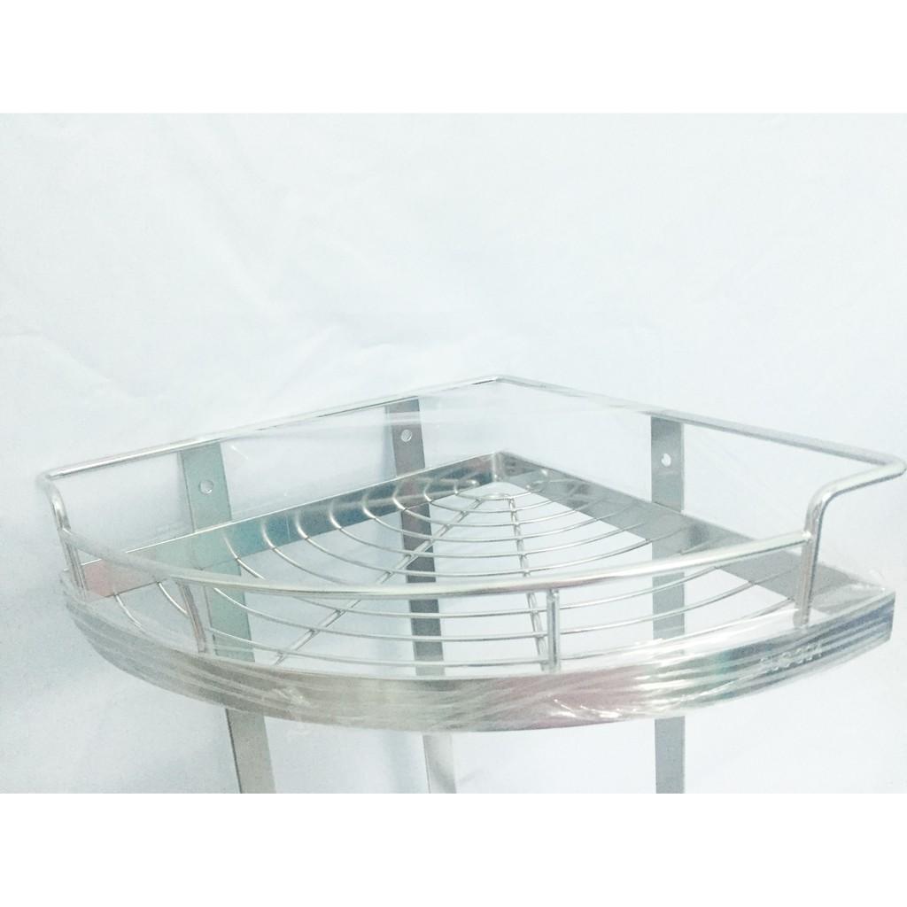 KỆ GÓC 2 TẦNG 25 CM INOX 304