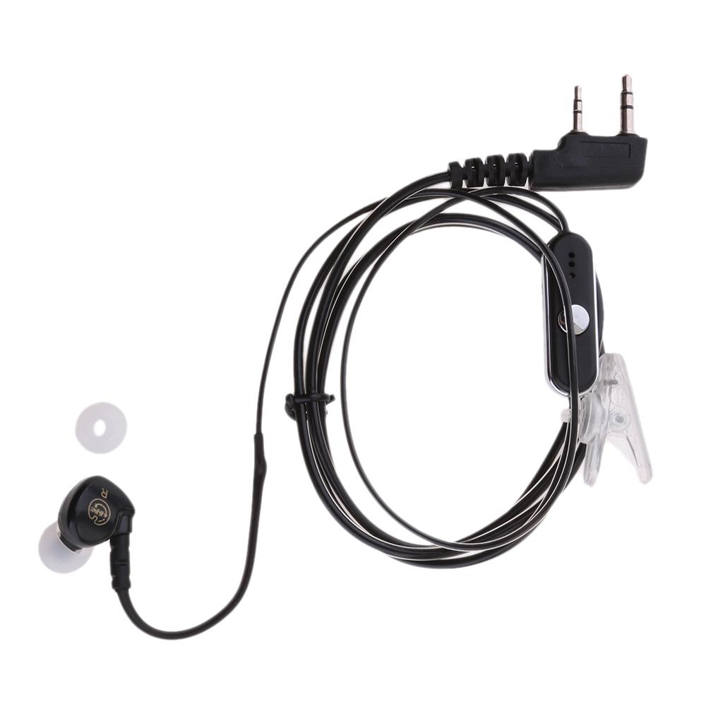 In-Ear Headset Earhook Earpiece PTT for Baofeng UV-5R/5RE ,Kenwood Two Way Radios Walkie Talkie
