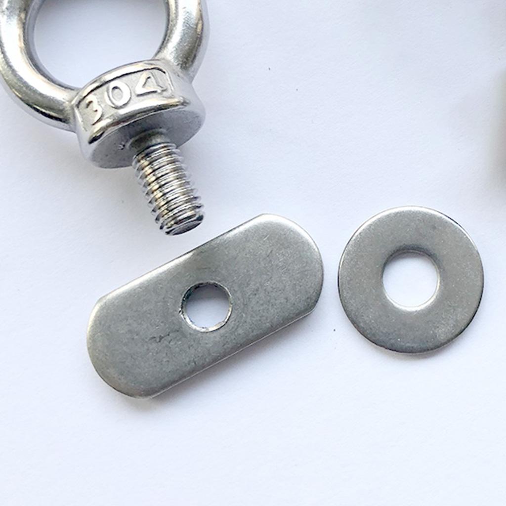 Kayak Boat Rail Mount Base Track Tie Down Eyelet Screw Nut Fishing Rod Holder