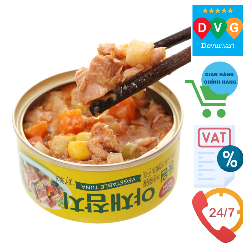 Cá Ngừ Trộn Rau Củ Dongwon Hàn Quốc Hộp 100G / 동원) 야채참치 100G