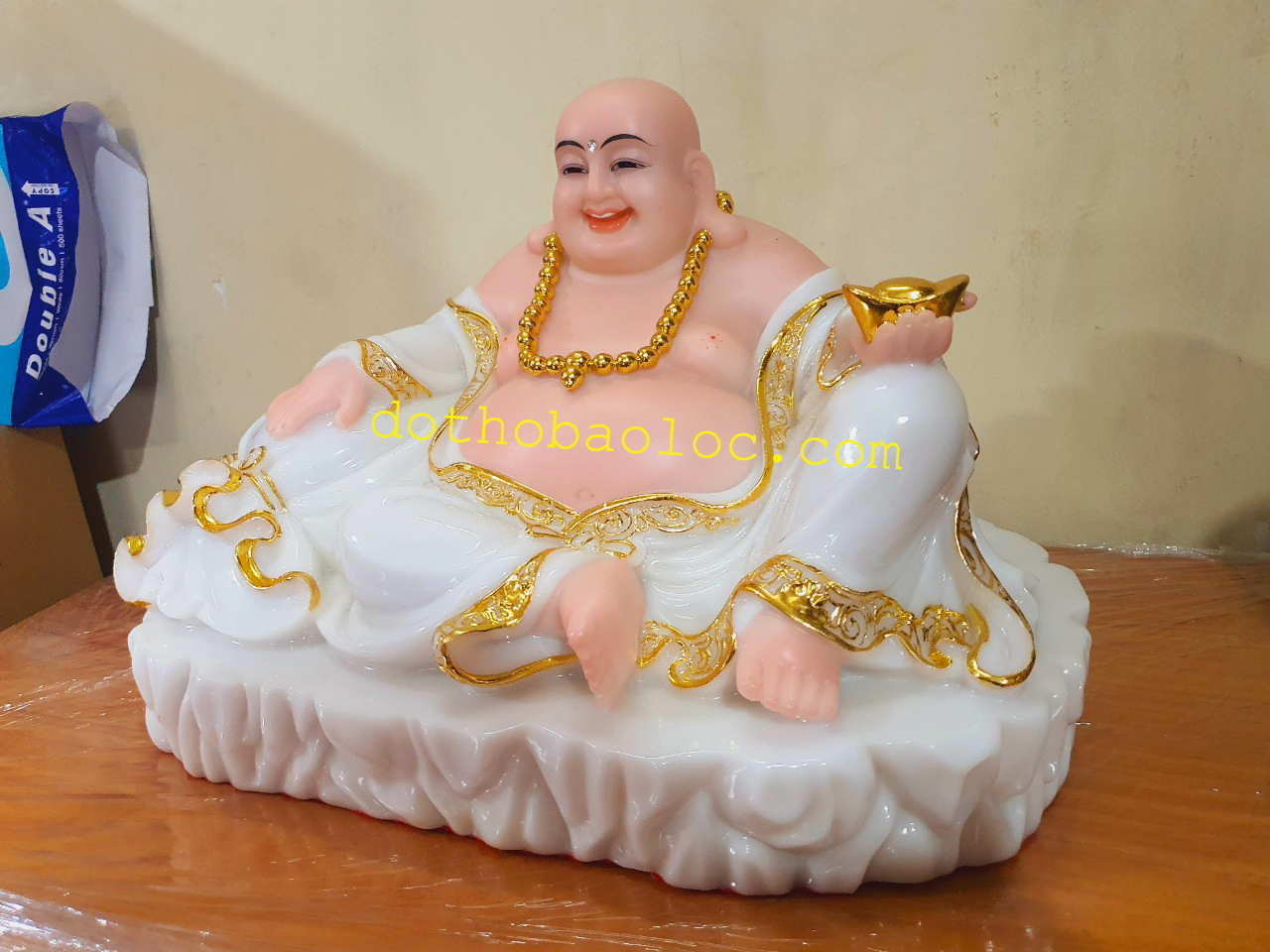 Tượng Di Lặc Lớn Trắng Cao 26cm