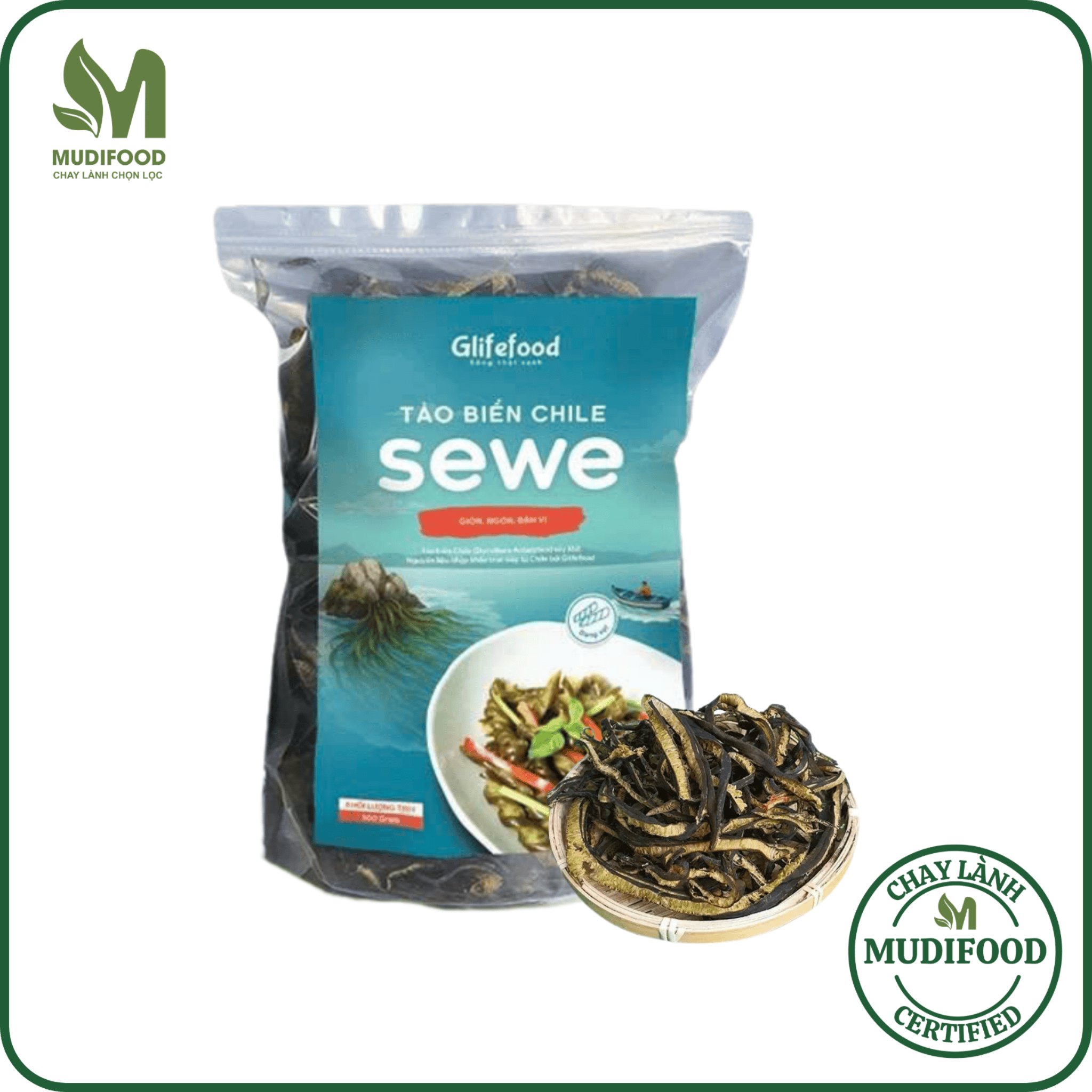 Tảo Xoắn Chile Sewe - Glifefood (200g - 500g) -  Nguyên Liệu Nấu Ăn, Dinh Dưỡng Ăn Chay, Healthy, Nhập Khẩu Chính Ngạch