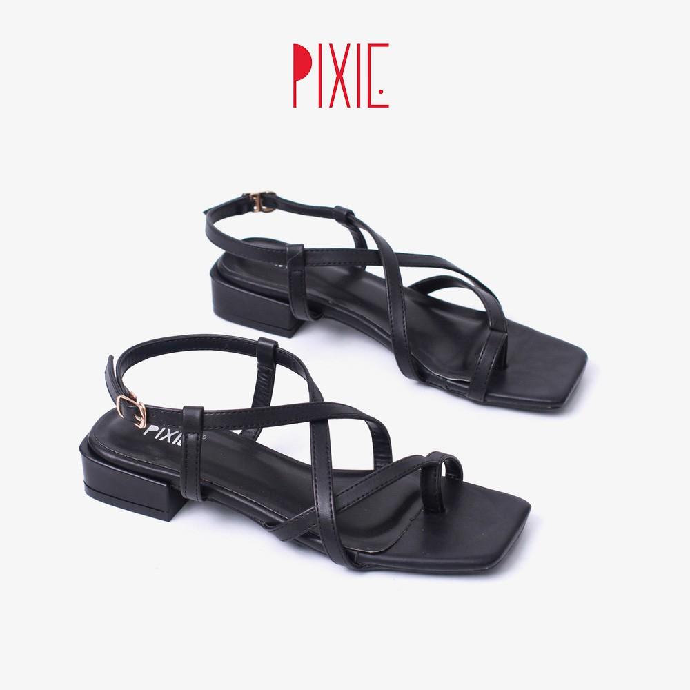 Giày Sandal Cao Gót 2cm Xỏ Ngón Pixie X737