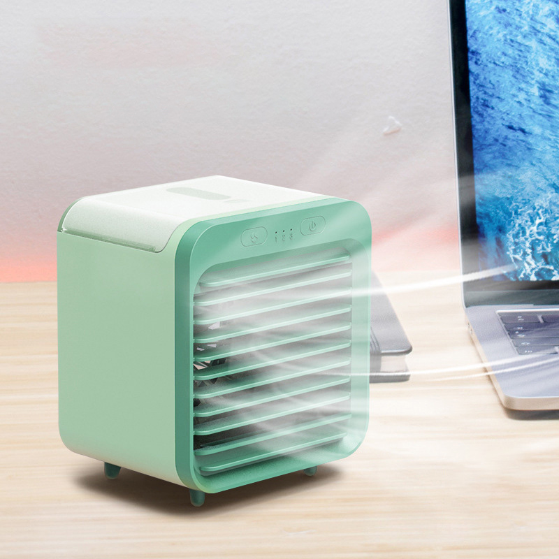 Quạt đá điều hòa phun sương JTSL-08 Quạt hơi nước mini để bàn làm mát 8-10 độ dùng pin sạc 8-10 tiếng