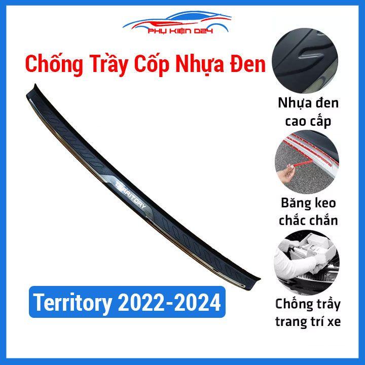 Ốp chống trầy cốp ngoài nhựa đen Territory 2022-2023 hàng loại 1 dán cốp sau chống xước trang trí xe