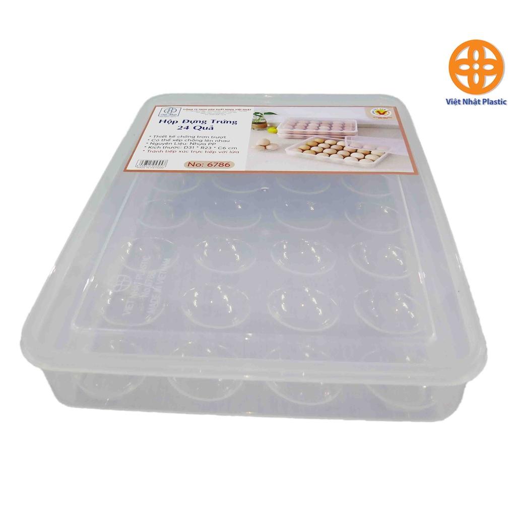 Hộp đựng trứng 24 quả có nắp đậy nhựa Việt Nhật