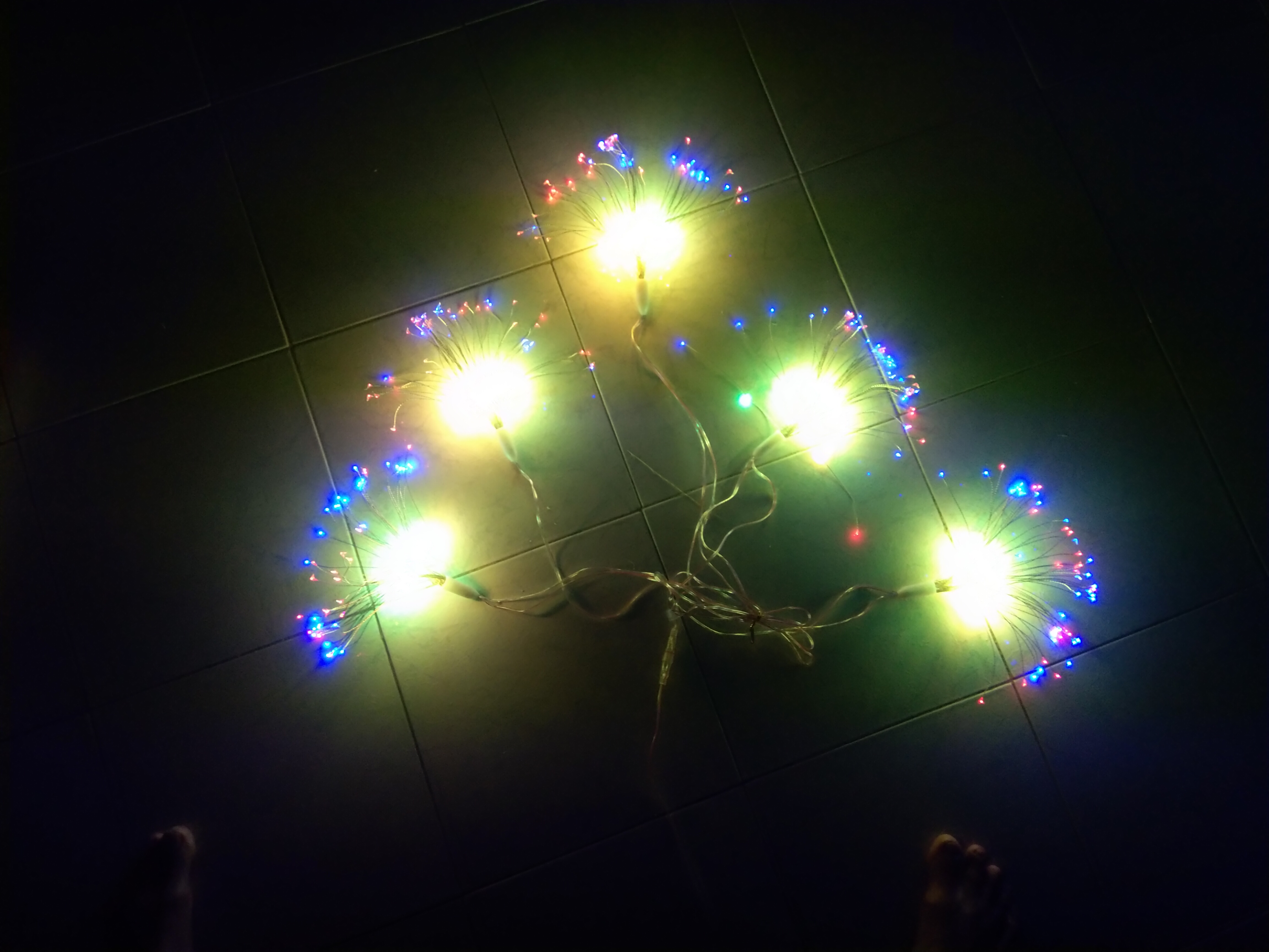 Dây đèn led trang trí hiệu ứng pháo hoa nhiều màu 500 bóng led