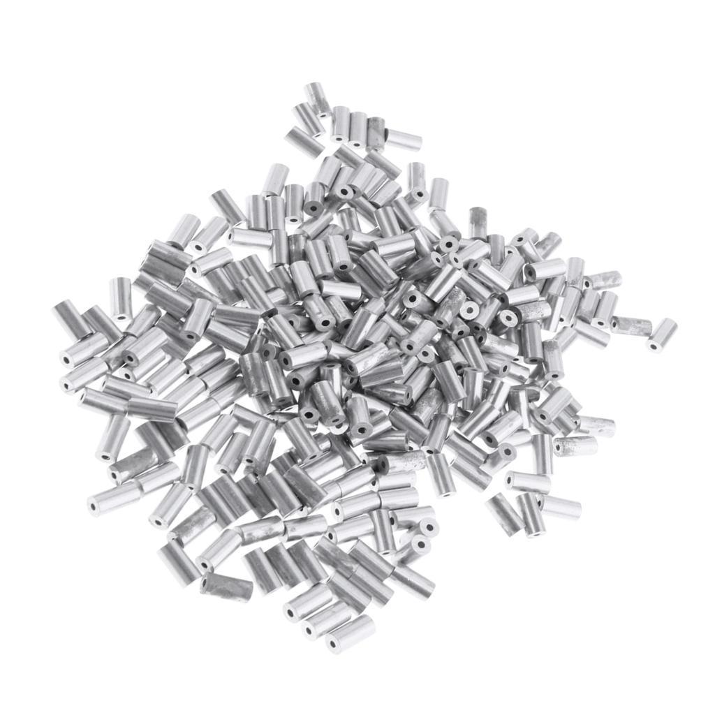 200 Counts Multi-use Fishing Single Barrel Aluminium Crimp Sleeves for Wire