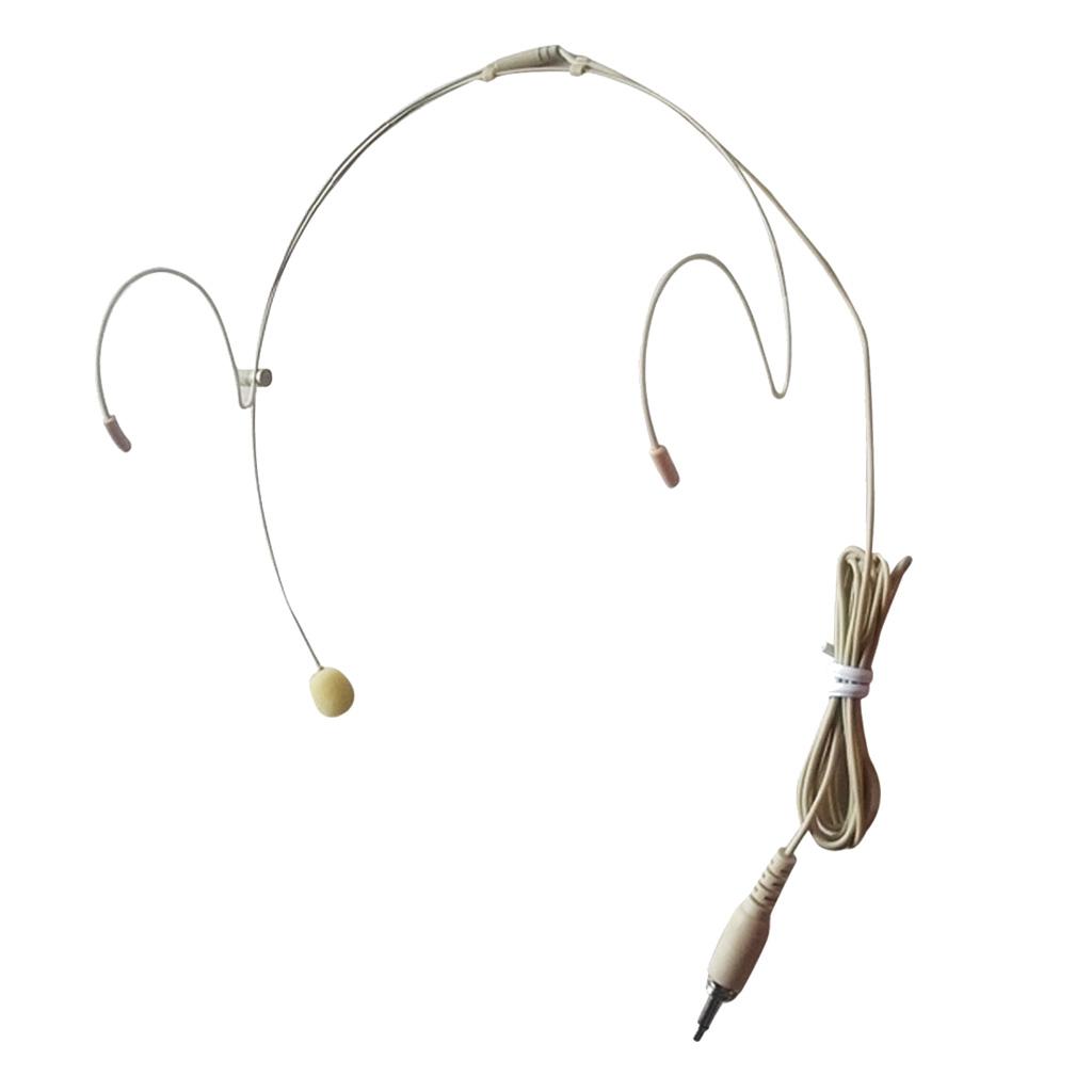 1X3.5 Mm Jack HEADWORN Micro Gắn Đầu Mic Cầm Tay, Màu Be