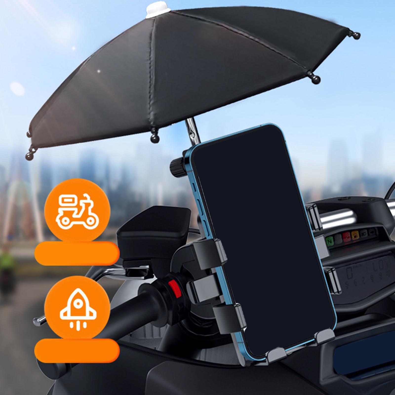 Phone Holder with Mini Umbrella Adjustable for 5-7.2inch Smartphones