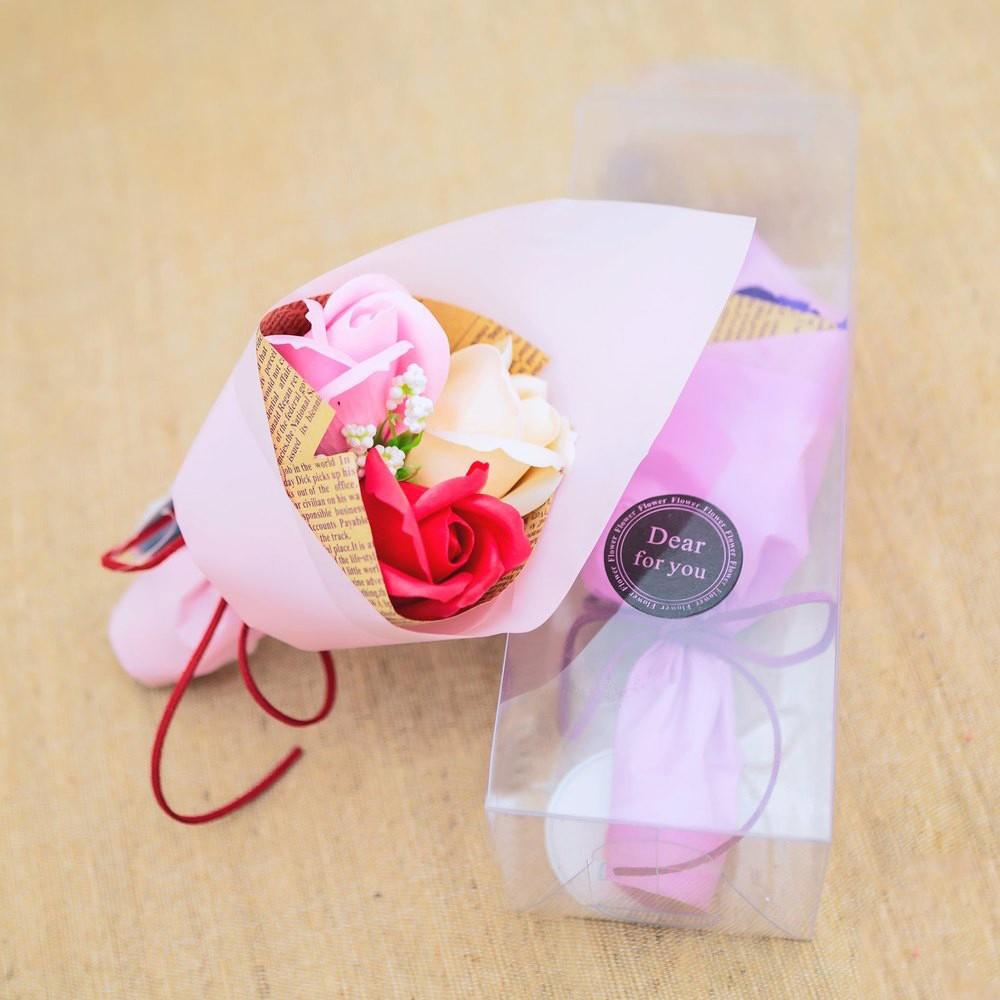 HỘP HOA HỒNG SÁP 3 BÔNG