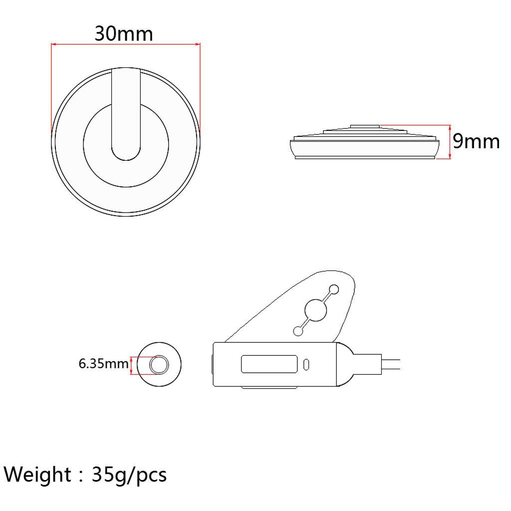Guitar Pickup Piezo 1/4inch for Acoustic Guitar Violin Mandolin Banjo