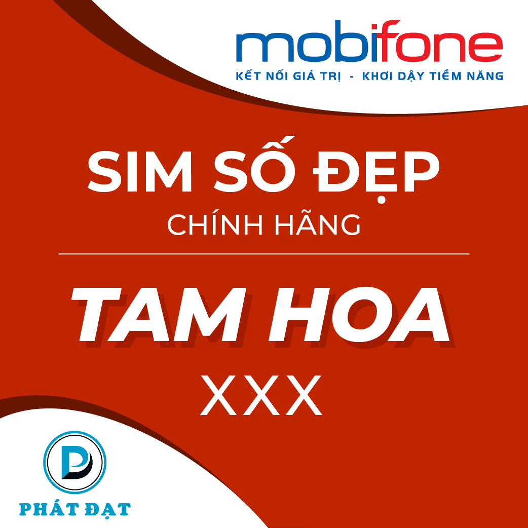 Hình ảnh Sim Tam Hoa đẹp phong thủy chính hãng Mobifone