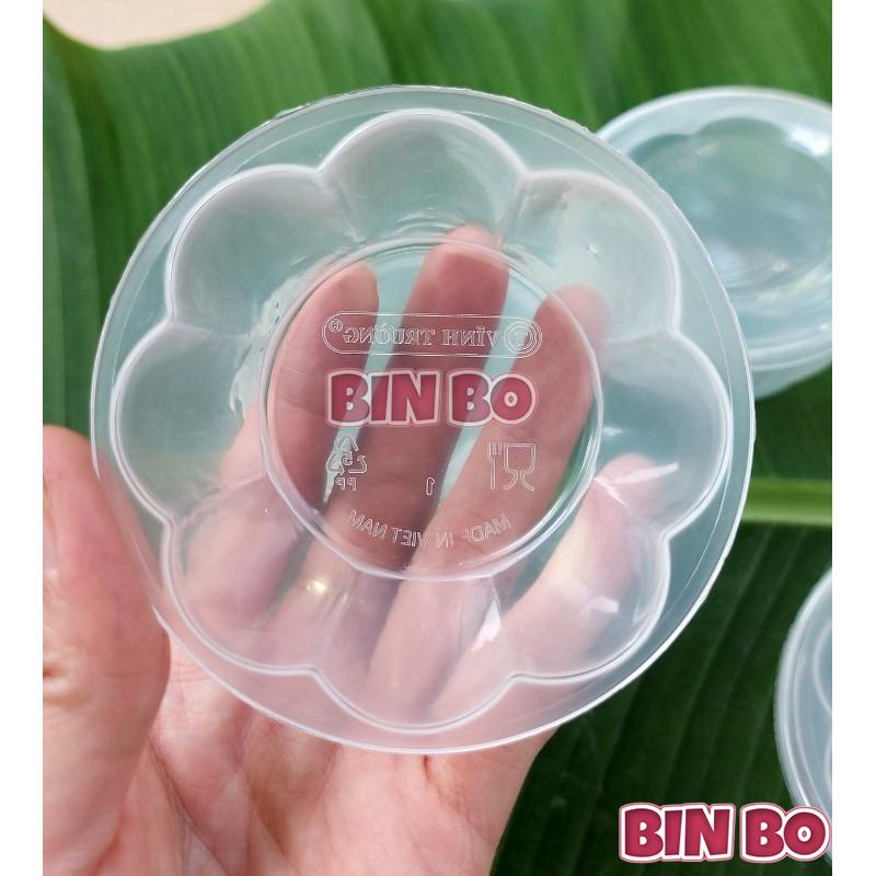 Khuôn bánh flan hình bông hoa có nắp Vĩnh Trường hộp bánh flan hình bông