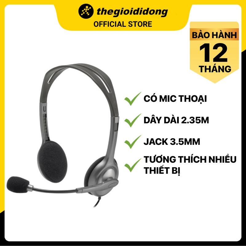 Tai nghe chụp tai Logitech H110 Đen - Hàng chính hãng