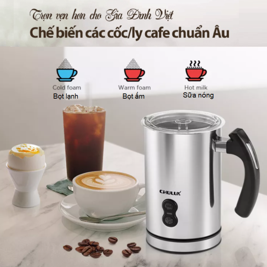 Máy tạo bọt sữa thương hiệu Chulux QF-MF223BA 500W - HÀNG NHẬP KHẨU