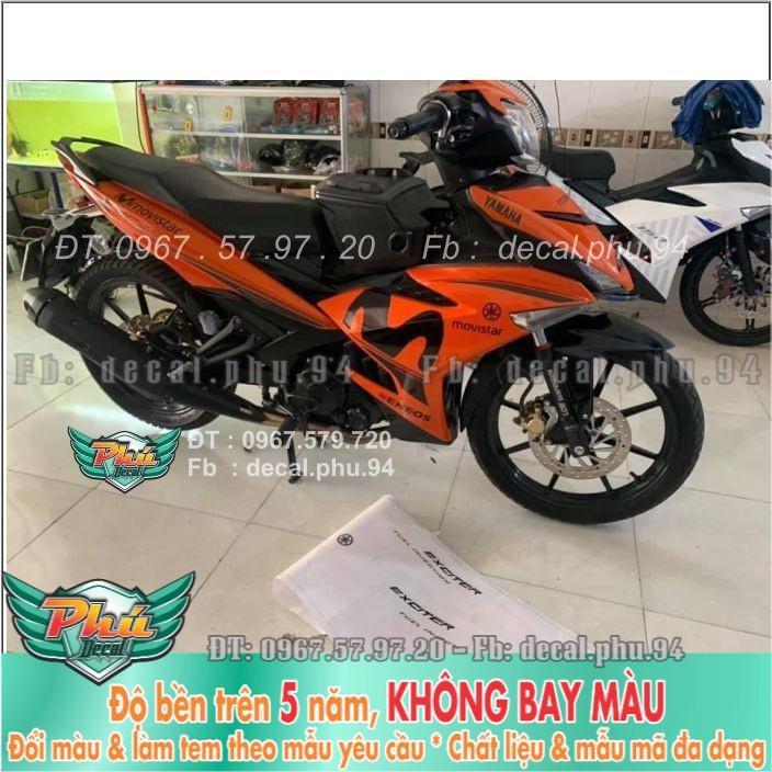 Tem rời Exciter 150 Movistar Cam đen -1