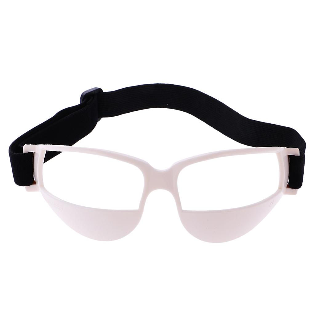 10-Piece Anti Down Basketball Dribble Goggles Sports Eyewear Frame Training Aid - White