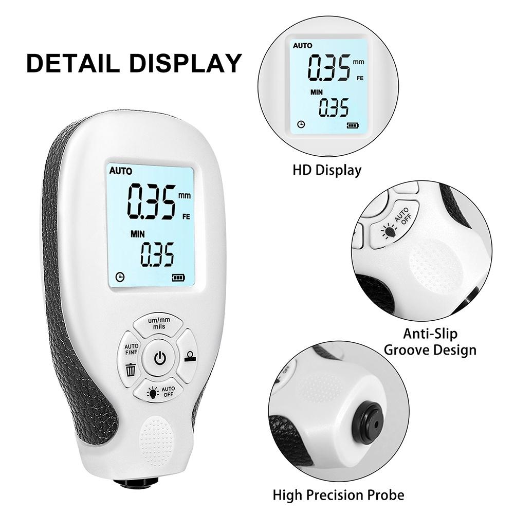 Đồng hồ đo độ dày kỹ thuật số 0.01mm màn hình LCD chuyên dụng cho xe hơi