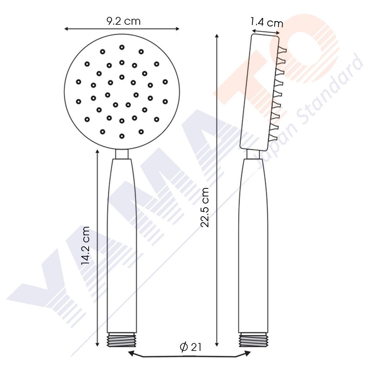 BỘ DÂY | TAY SEN | GÁC TAY SEN TẮM CHUẨN INOX 304 YAMATO CAO CẤP YSTI01