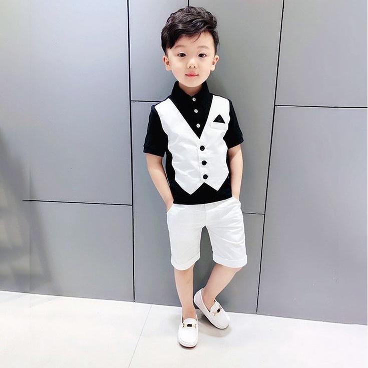 Set bé trai, Bộ quần áo cho Bé Trai thiết kế riêng với Phong Cách Hàn Quốc Cao Cấp,cho bé bảnh bao ,đáng yêu mã H64