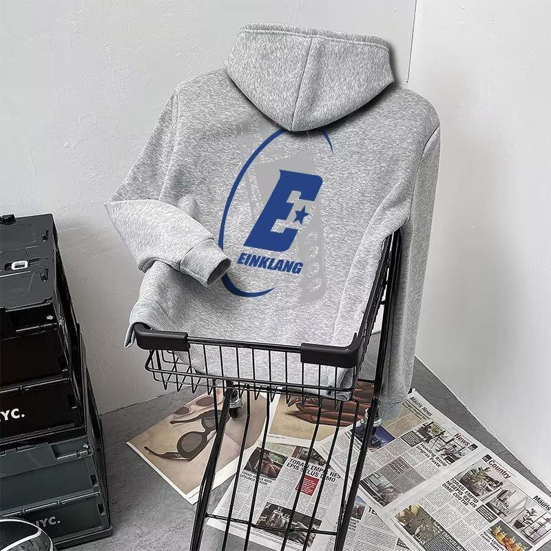 Áo Hoodie Tay Dài In Chữ E Thời Trang Đường Phố Dành Cho Nam Giới M-3XL