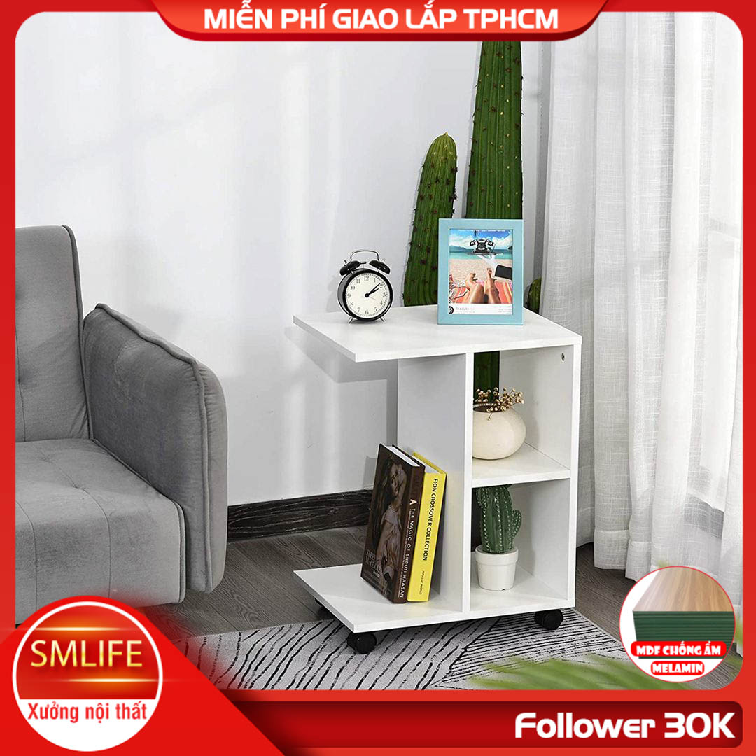 Kệ để máy in gỗ hiện đại SMLIFE Pakku  | Gỗ MDF dày 17mm chống ẩm | D45xR35xC57cm