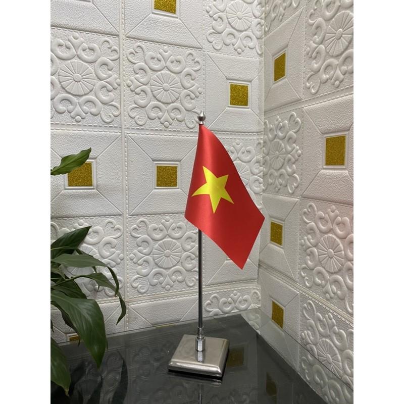 Cờ để bàn đế inox đơn