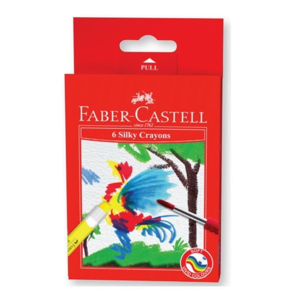 Bút Sáp Vặn Silky-Watersoluble 6 Màu 121306 Faber Castell