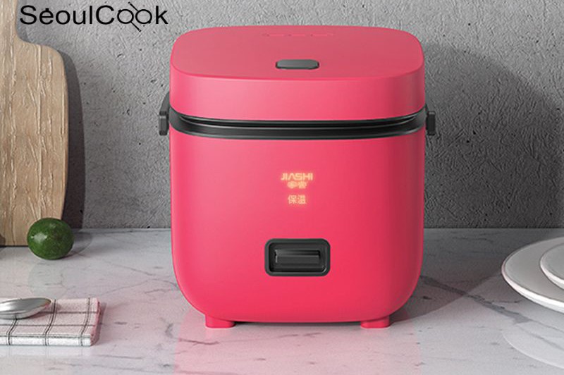 Nồi cơm mini đa năng Rice Cooker Seoulcook cao cấp 1,2l nấu cơm, cháo, chưng, hấp,... tặng khay hấp + vá cơm + cốc đong