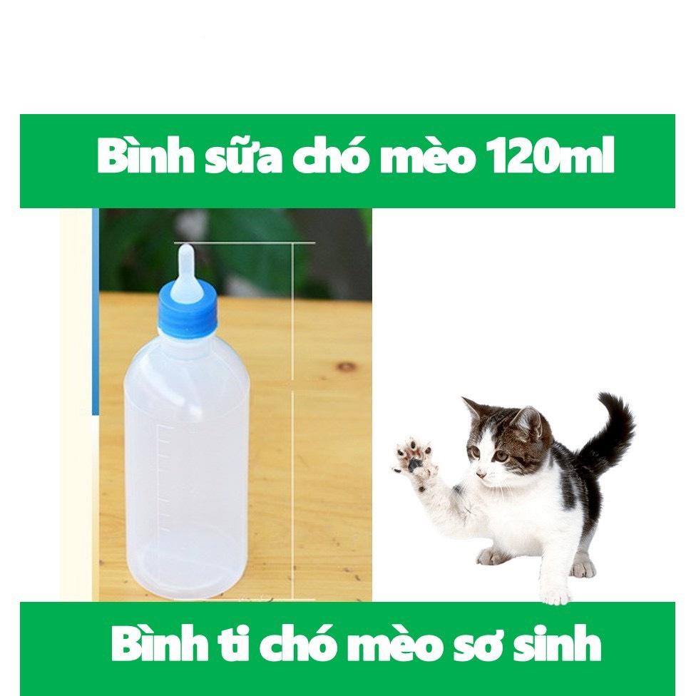 Bình ti chó mèo bú sữa ngoài 150ml, 120ml, 60ml - Bình có núm vú mềm cho chó mèo sơ sinh uống sữa