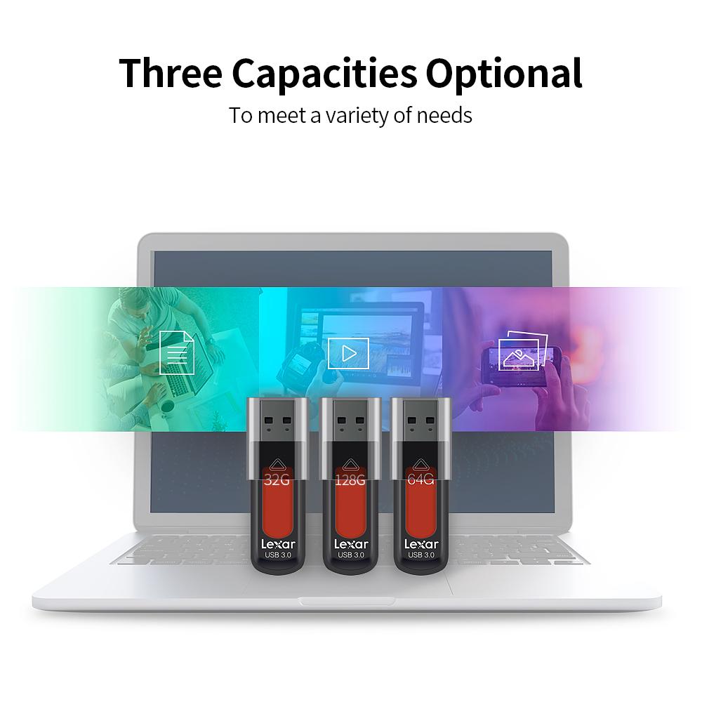 Ổ đĩa flash USB USB 3.0 Nắp trượt bảo vệ 256-bit AES Lexar S57