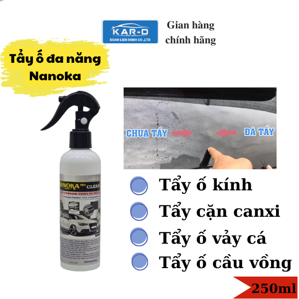 Combo 3 sản phẩm Tẩy ố Kính, Vệ sinh nội thất ô tô, Làm bóng lốp ô tô 250ml [Hàng chính hãng]