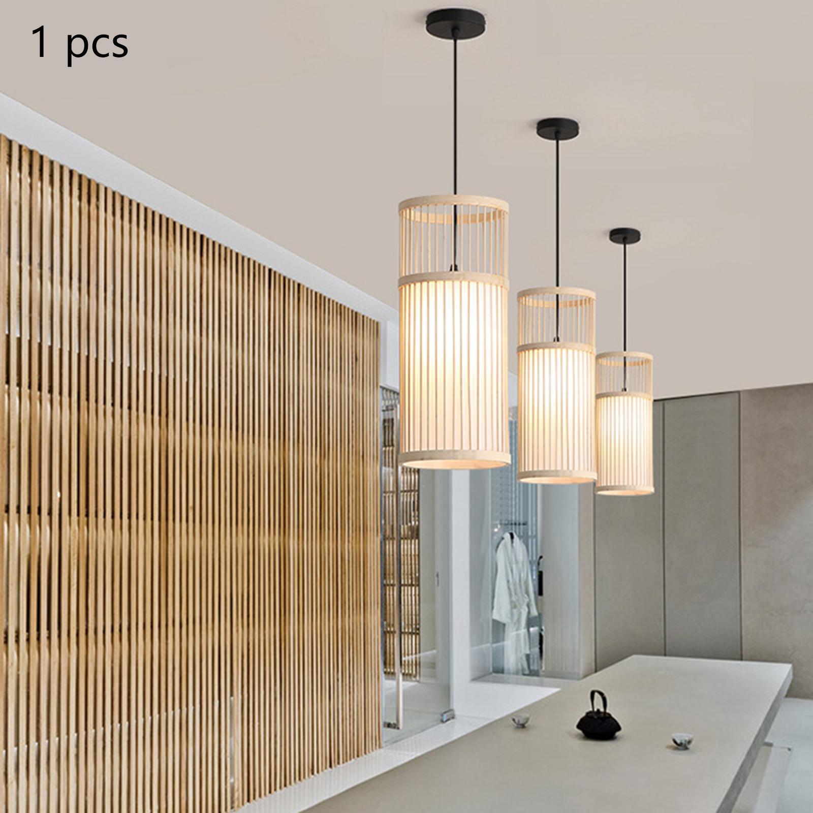 Bamboo Lamp Shade for Ceiling Light Fixture Pendant