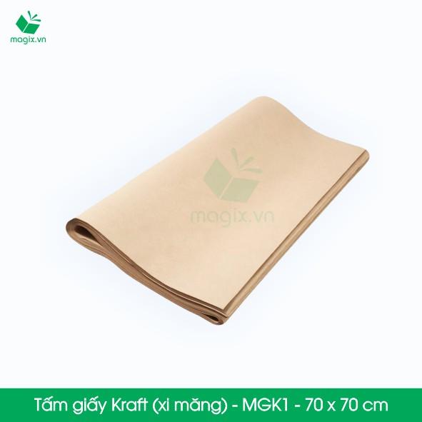 MGK1 - 70x70 cm - 50 tấm giấy Kraft (xi măng) gói hàng