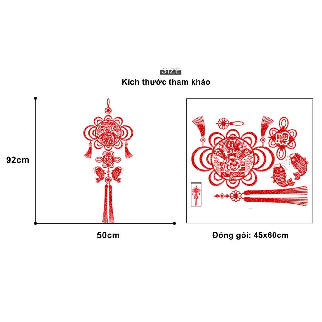 Decal hít tĩnh điện trang trí dán tết - XUÂN PHÚC TRÀN ĐẦY MẪU MỚI