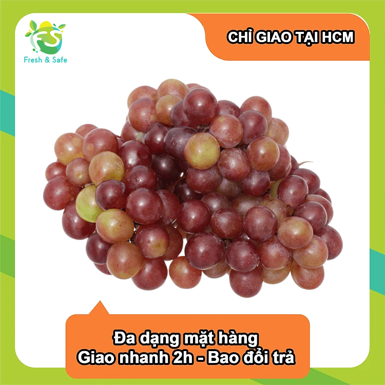 [Chỉ Giao HCM] Nho Đỏ Ninh Thuận - 500g