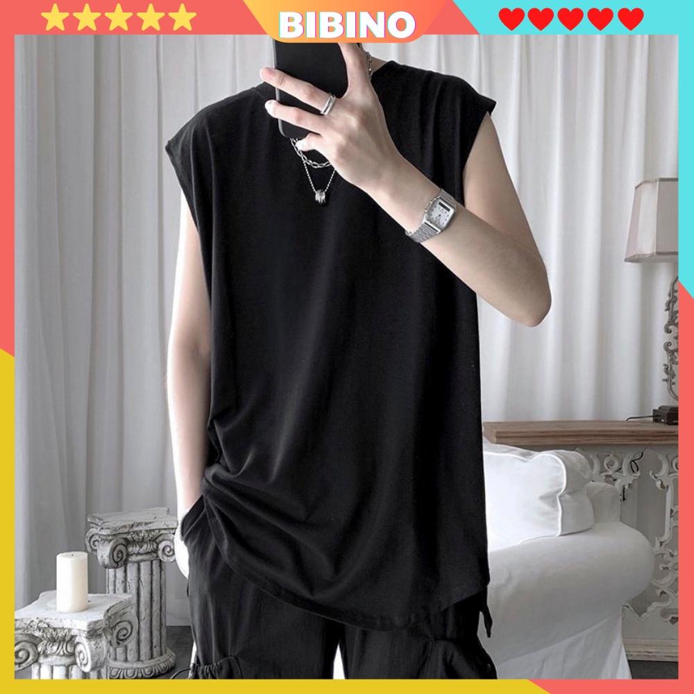 Áo ba lỗ nam sát nách form rộng vải thun cotton mềm mịn thoáng mát unisex big size BIBINO68 Áo tank top nam nữ cao cấp