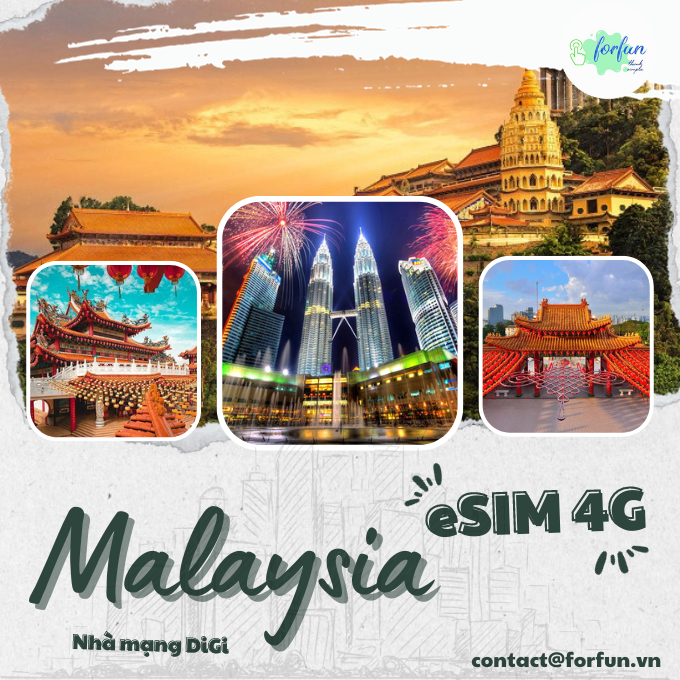 eSim 4G du lịch Malaysia [Giá rẻ - Hỗ trợ 24/7