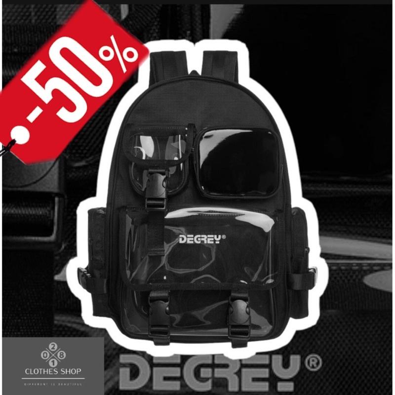 Balo Degrey Black Backpack 2810 Clothes Shop Balo Đi Học Đen Ulzzang Unisex