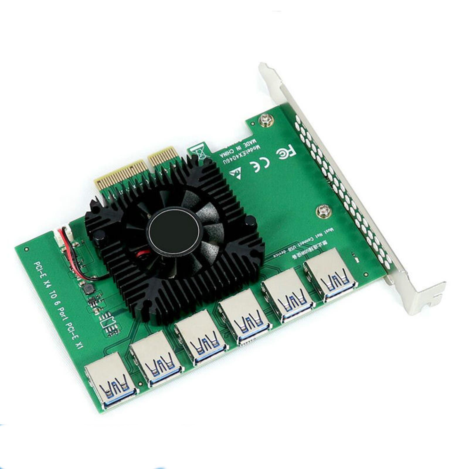 1 to 6  Expansion Card  x4/x8/x16 Converter 6 Port for