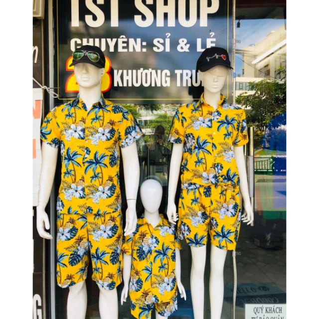 Quần áo đi biển nhóm, trái cây màu vàng, quần áo đi biển trái cây đẹp nhất