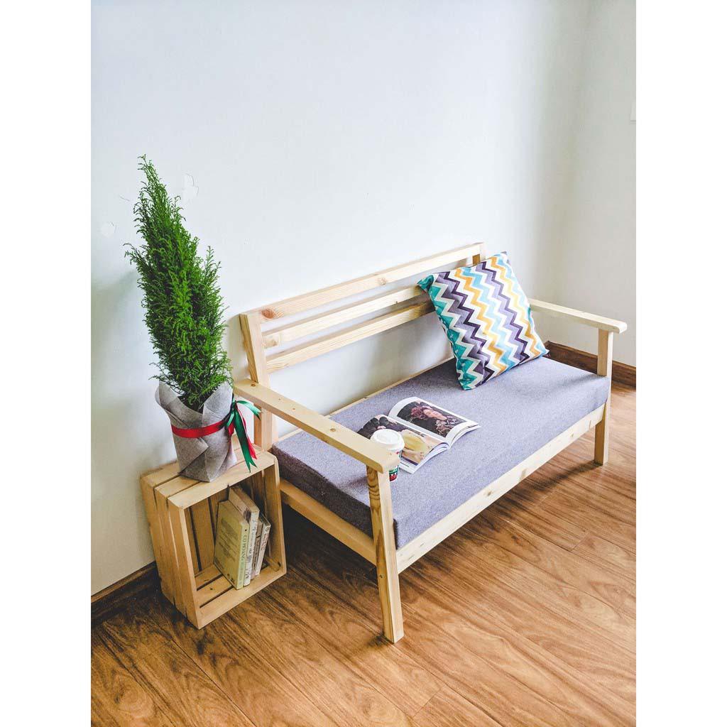 Ghế Sofa Phòng Khách/Ghế Sofa Gỗ Tiếp Khách +++Gỗ Thông Nhập Khẩu Cao Cấp+Nhẹ Dễ Lắp