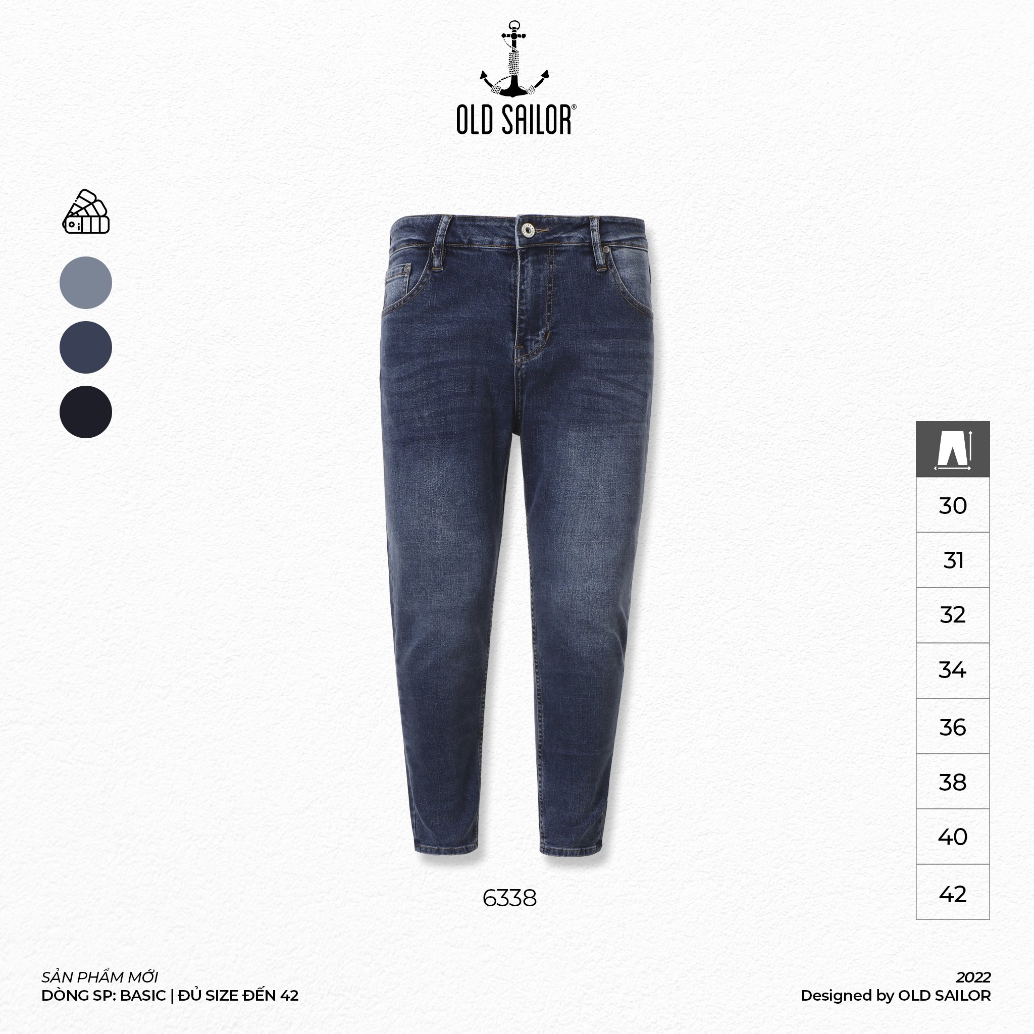 Quần jean nam Old Sailor - OSL CARROT JEANS - Big size upto 42