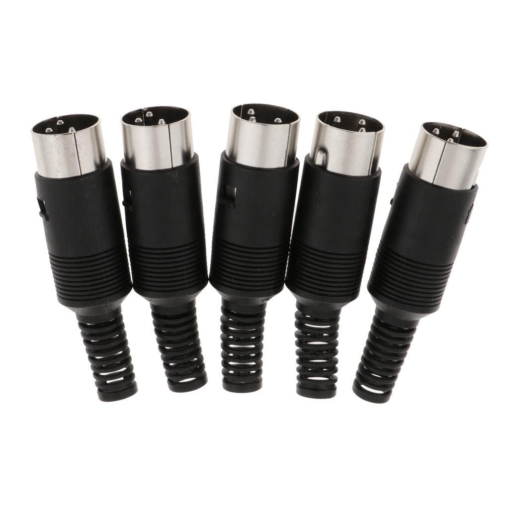 DIN Mini Pin Male Plug Audio Jack Connector for Keyboard/Mouse DIY 3 Pin