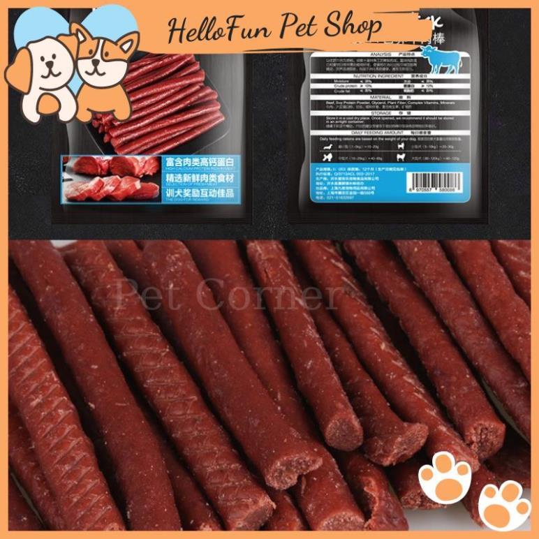 Thịt bò cao cấp Hello Joy thơm ngon, bổ sung canxi cho chó (Gói 500gr) - Bánh thưởng cho chó, đồ ăn vặt cho thú cưng