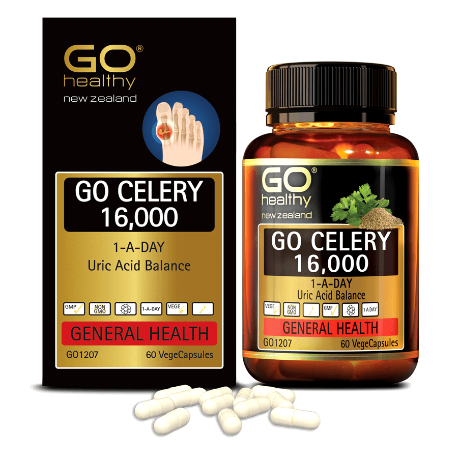 GO CELERY 16,000 60 VIÊN- Viên gout nhập khẩu chính hãng GO Healthy New Zealand